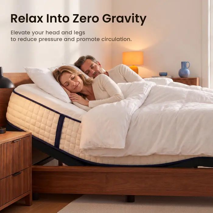 Tami Tami T600 Premium adjustable bed frame in a bedroom setting